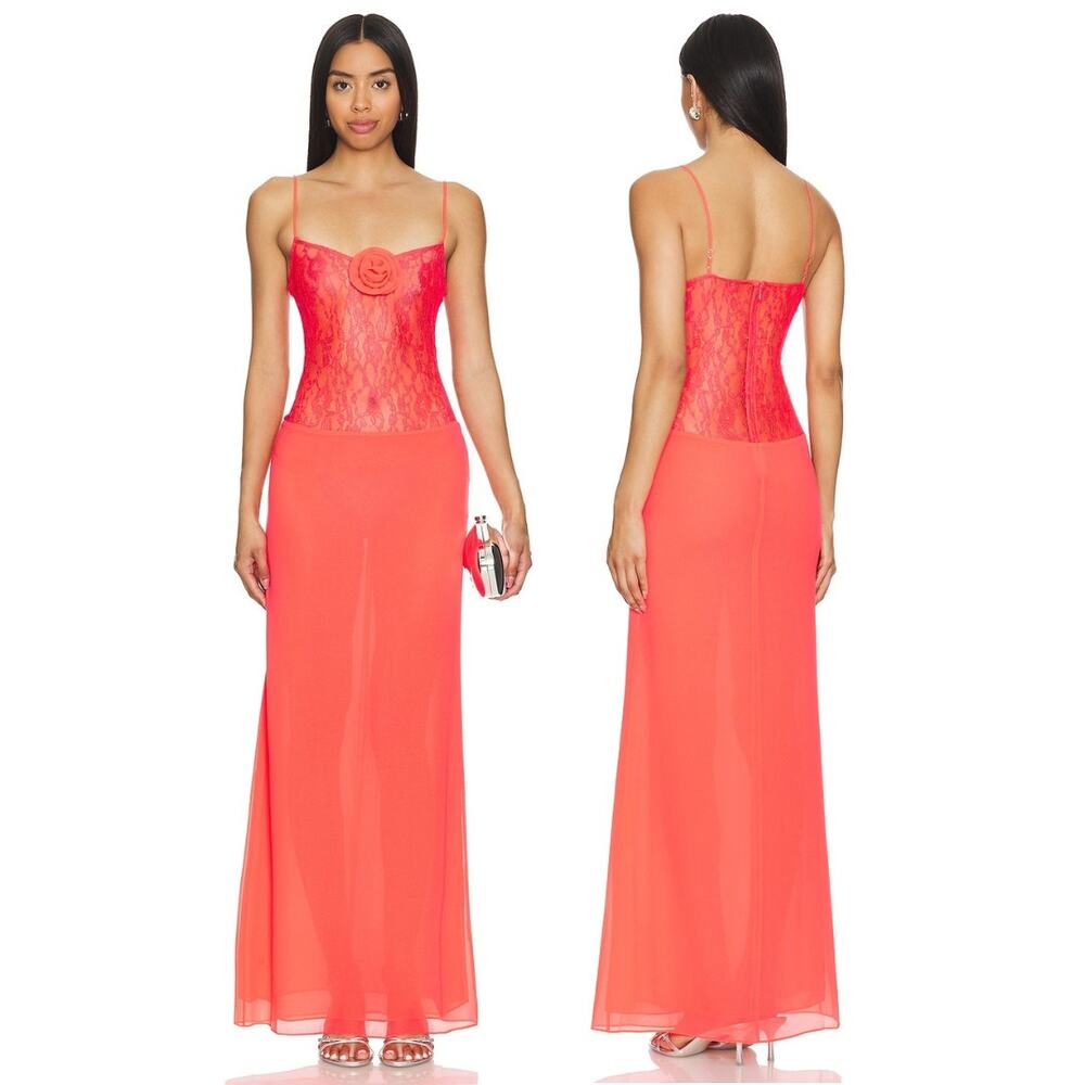 Lovers and Friends Chana Gown Maxi Lace Prom Formal Gala Cocktail Party Hoco M